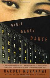 Cover of Dance Dance Dance: at the top of the cover, a seductive Japanese girl's eyes, staring at the reader; in the middle 2/3 or 3/4, an apartment complex viewed at night with the title overlaid; at the bottom, the author's name and a blurb